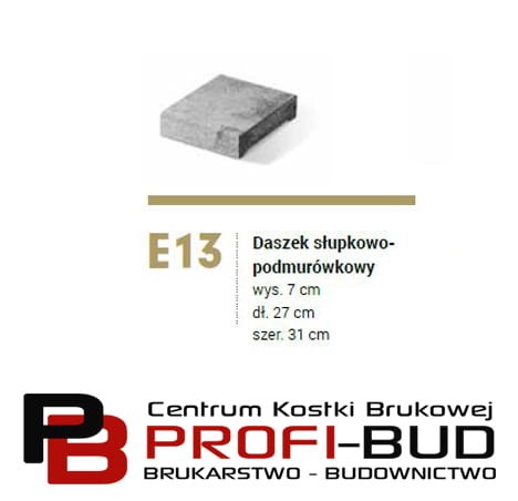 CUBO E13 daszek słupkowo-podmurówkowy 27x31x7cm