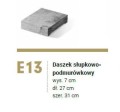 CUBO E13 daszek słupkowo-podmurówkowy 27x31x7cm - wymiary