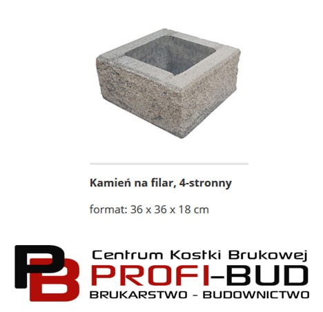 SONNBLICK BLOCZEK, kamień na filar 4-stronnie łamany