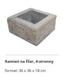 SONNBLICK BLOCZEK, kamień na filar 4-stronnie łamany - wymiary