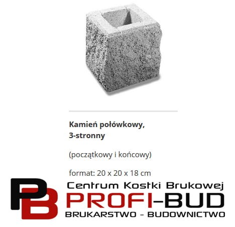 SONNBLICK BLOCZEK, kamień połówkowy 3-stronnie łamany