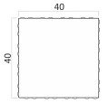 SIMPLE gr.5cm płyta tarasowa 40x40cm - powierzchnia gładka - wymiary
